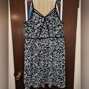 Black and white floral dress